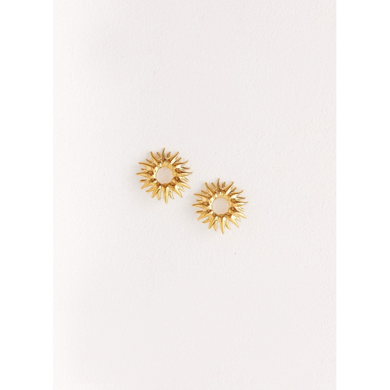 Eliya Earrings – Gold Gold One Size