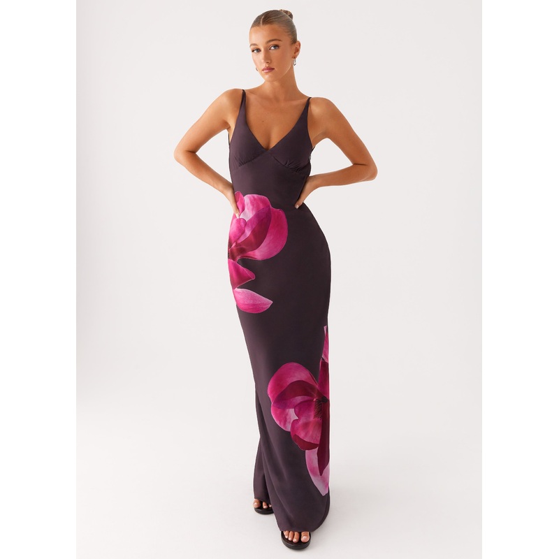 Griselda Maxi Dress – Dark Chocolate Dark Chocolate US 0