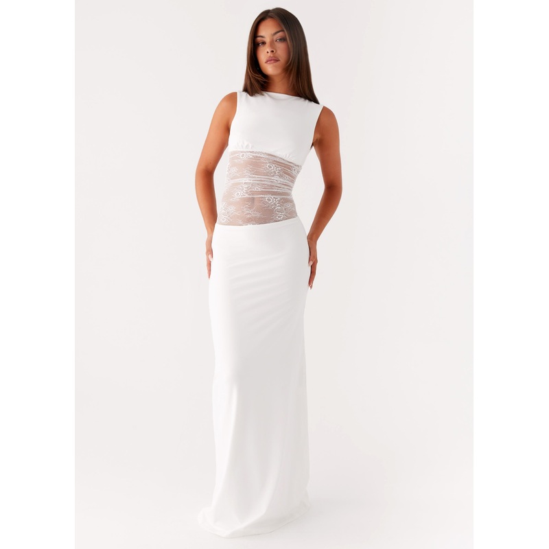 Medina Lace Maxi Dress – White White US 0