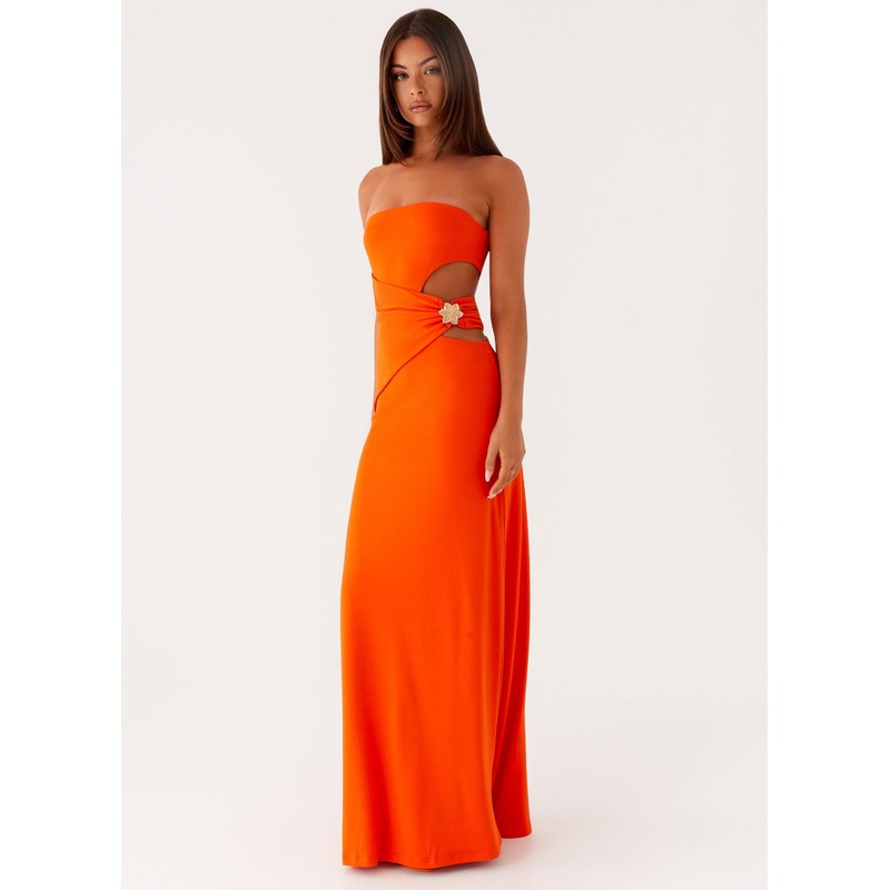 Anetta Maxi Dress – Orange Orange US 0