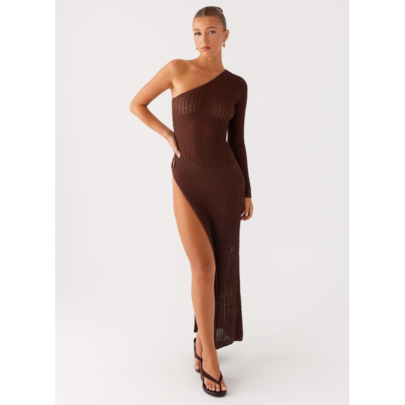 Kerri Knit Maxi Dress – Dark Chocolate Dark Chocolate XXS-XS