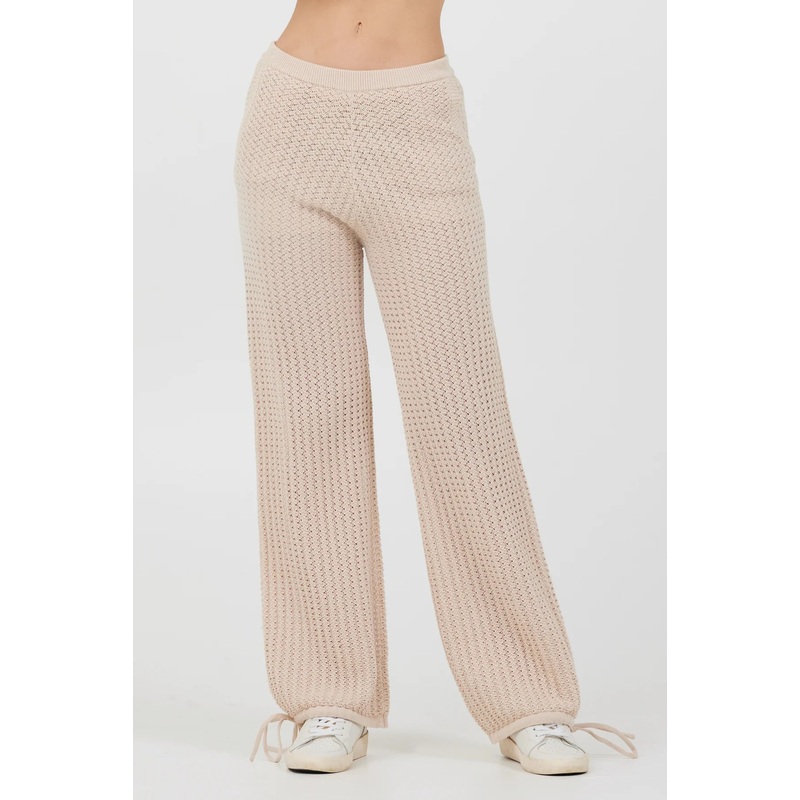 Vintage Havana Open Crochet Cargo Pant Bali Beige 0423 Small