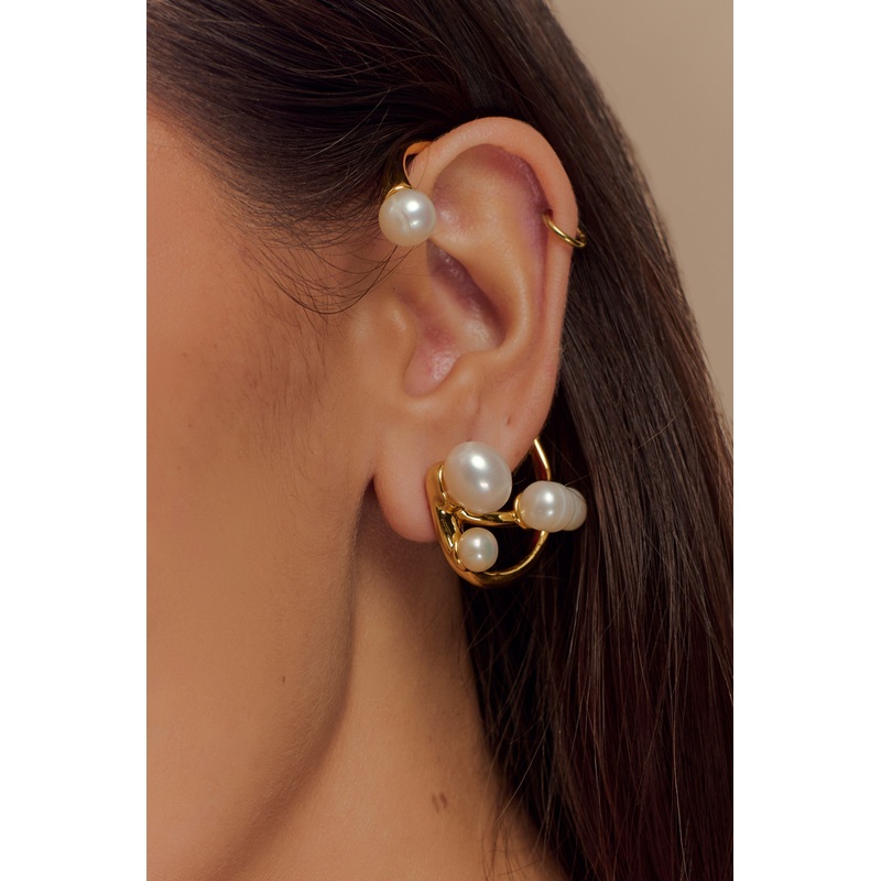 Saskia Freshwater Pearl Ear Cuff – Pearl One Size