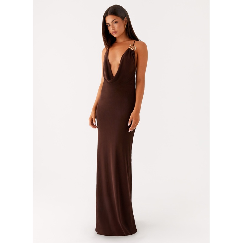 Game Player Maxi Dress – Chocolate Chocolate US 0