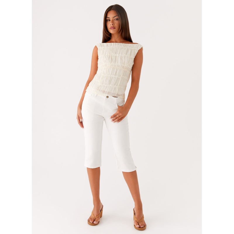 Rocco Denim Capri Pants – Off White Off White US 0