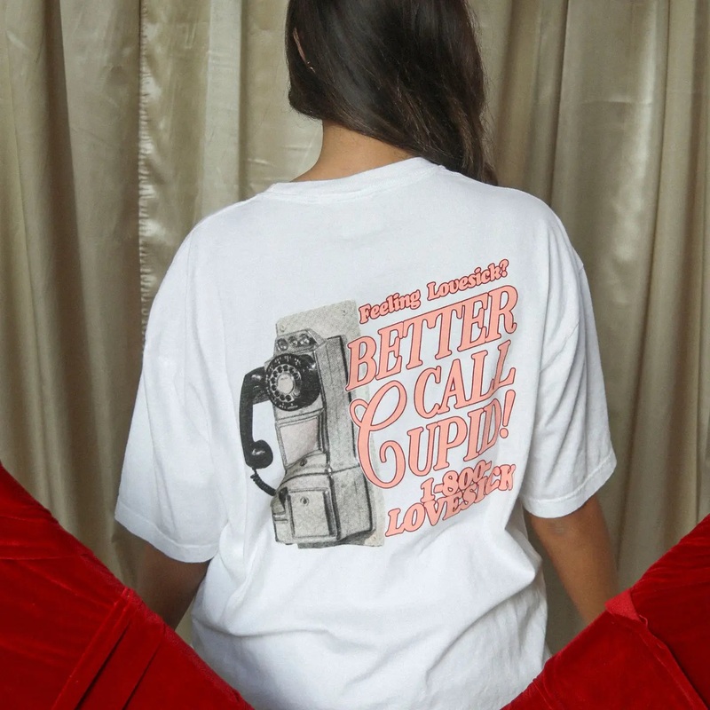 1-800 Love Sick Tee White 0122 Small