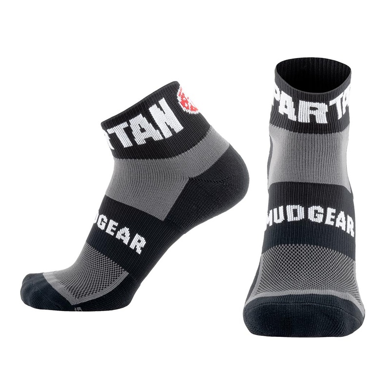 SPARTAN MudGear 1/4 Crew Sock S Black