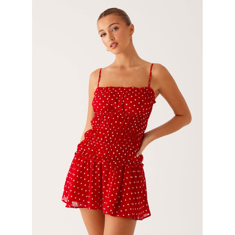 Cynlee Mini Dress – Red Polka Dot Red Polka Dot US 0