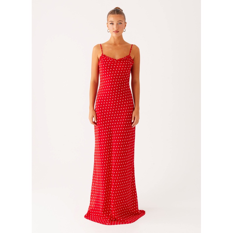 Pareo Maxi Dress – Red Polka Dot Red Polka Dot US 0