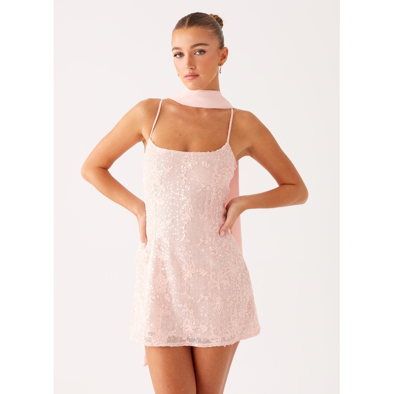 Vision Sequin Mini Dress – Pink Pink US 0