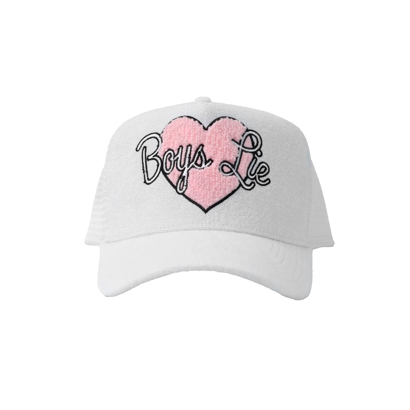 Boys Lie Yours Truly Trucker Hat White 0312 O/S