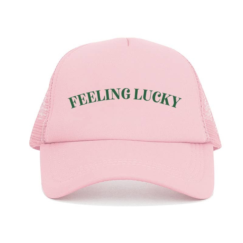 Feeling Lucky Trucker Hat Pink 0213