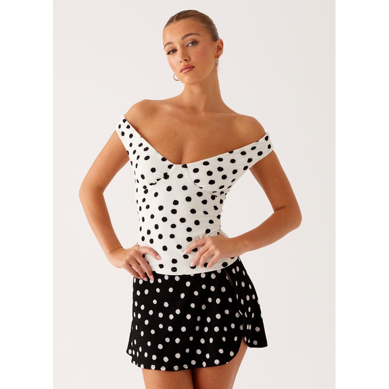 Rylie Top – White Polka Dot White Polka Dot US 0