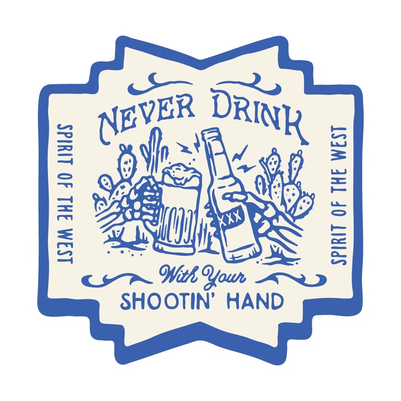 Shootin’ Hand Sticker –  Salud! Edition