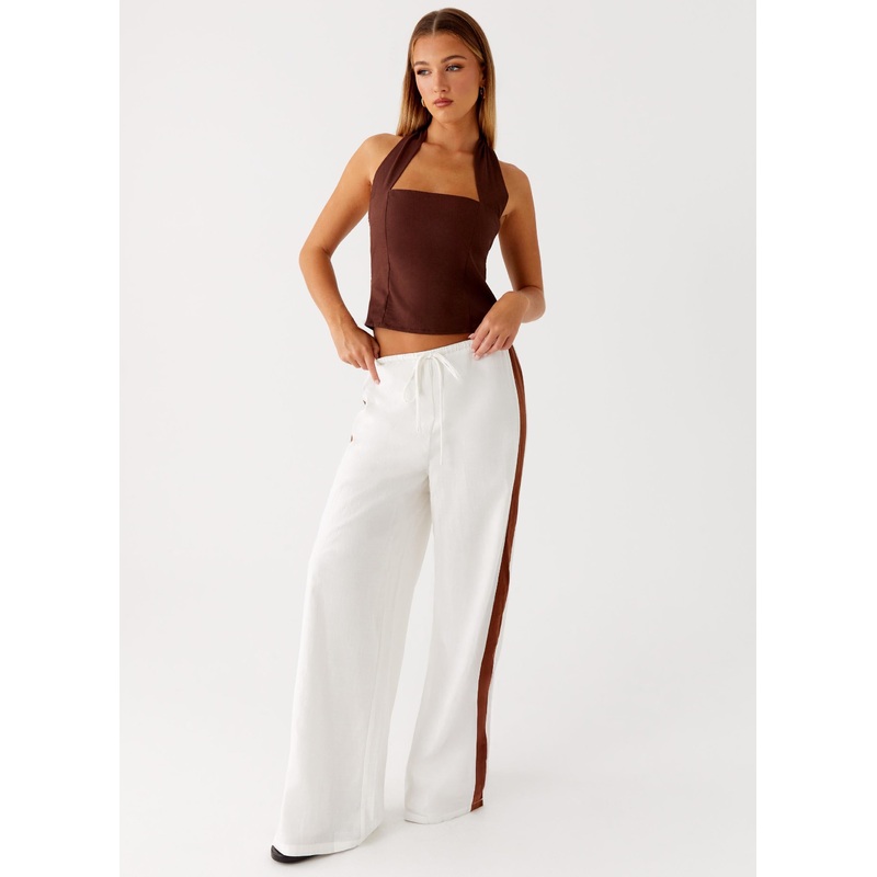 Dalida Linen Pants – Ivory Ivory US 0