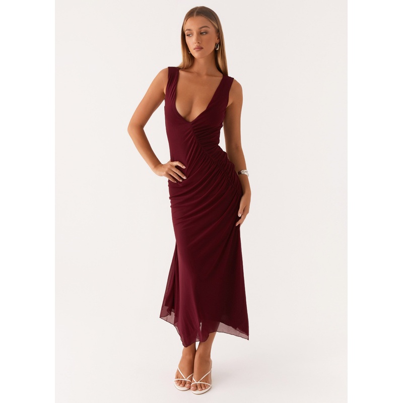 Murphy Maxi Dress – Deep Maroon Deep Maroon US 0