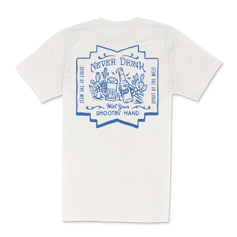 Shootin’ Hand T-Shirt – Salud! Edition Vintage White X-Small