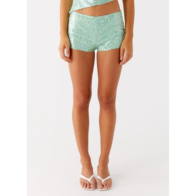 Travis Sequin Mini Shorts – Sage Sage US 0