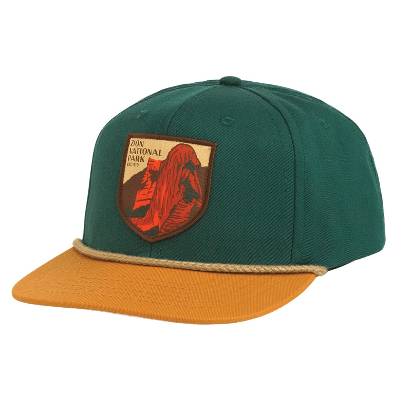 Zion National Park Hat Dark Green/Golden Brown