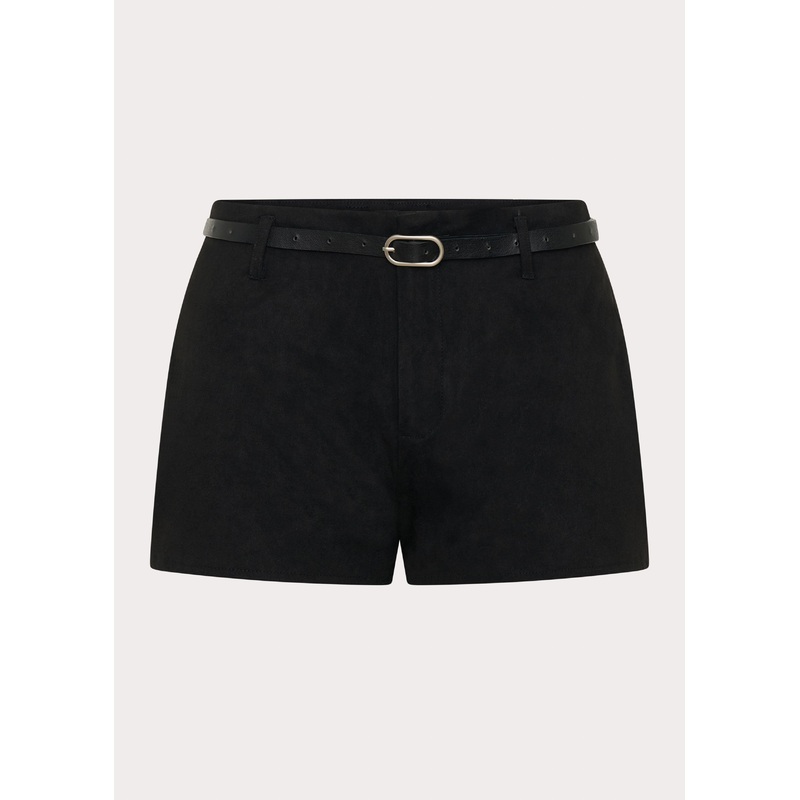 Katie Suede Mini Shorts – Black Black US 0