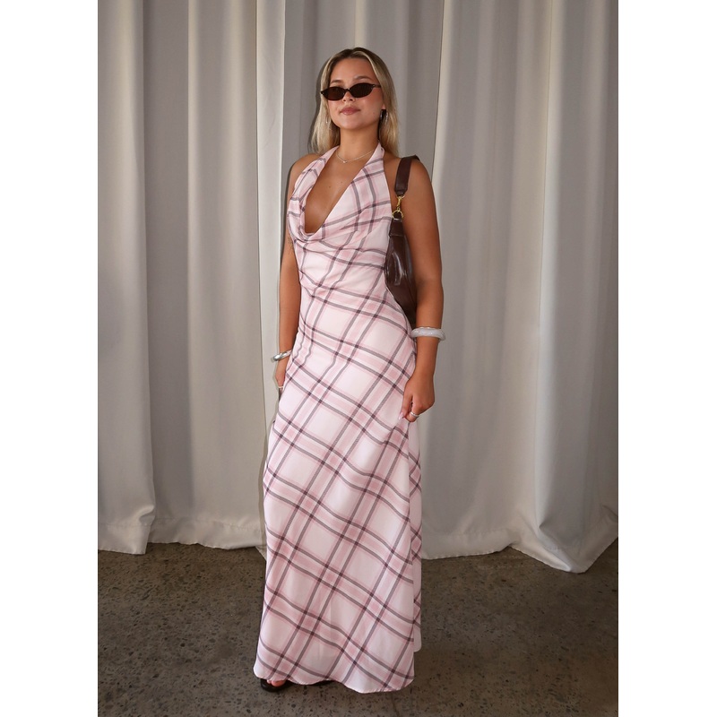Muse Maxi Dress – Pink Check Pink Check US 0