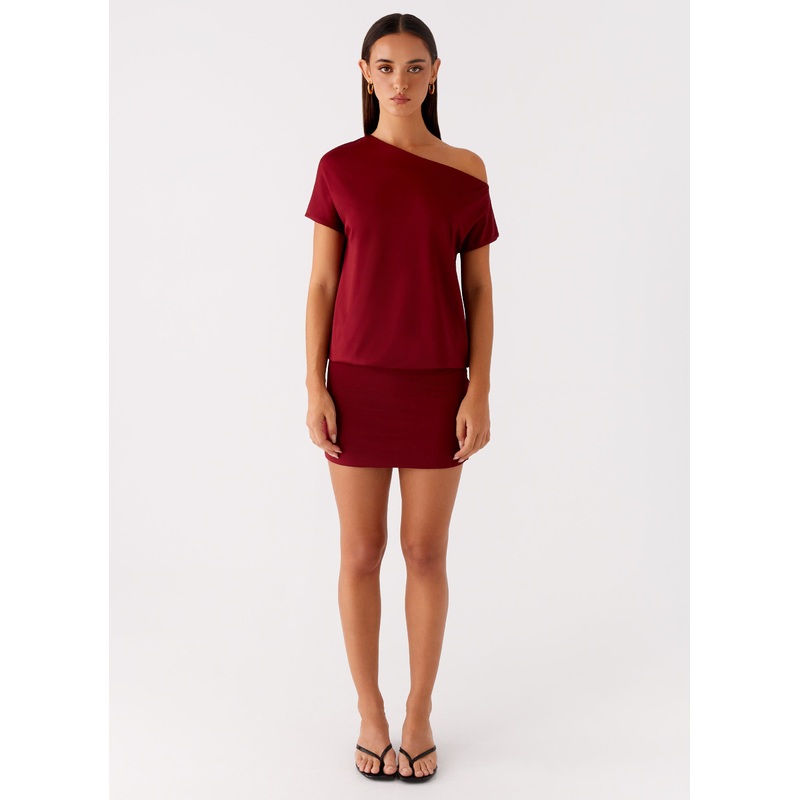 Paulie Mini Dress – Maroon Maroon US 0