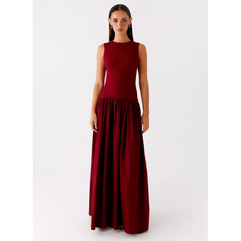 Shivani Maxi Dress – Maroon Maroon US 0