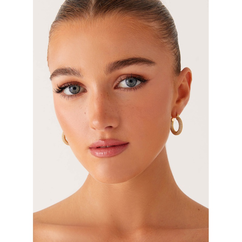 Violet Earrings – Gold Gold One Size