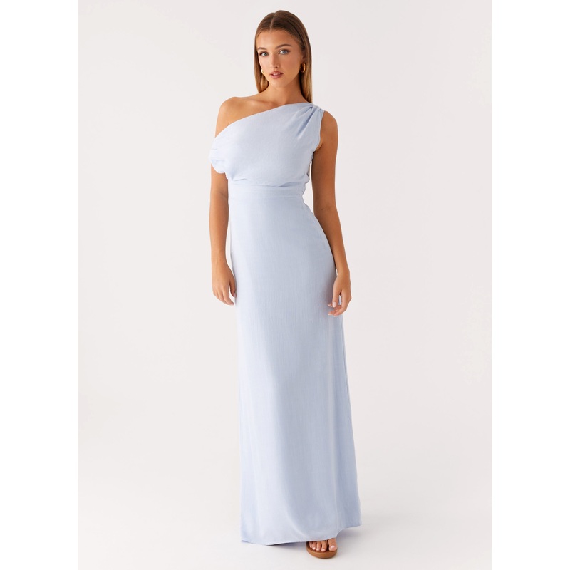 Lady Love Linen Maxi Dress – Blue Blue US 0