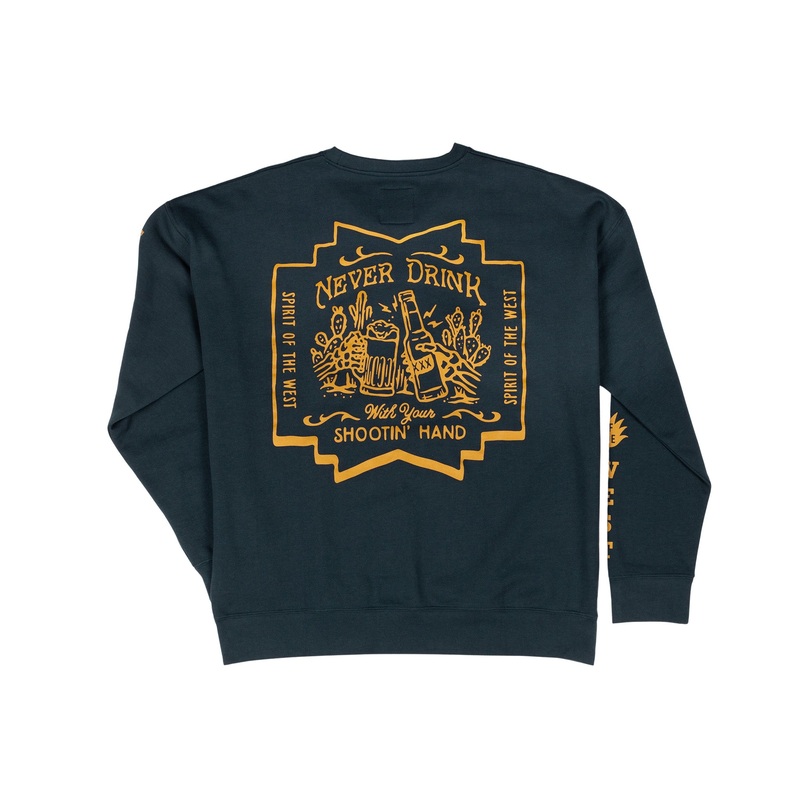 Shootin’ Hand Salud! Sweatshirt Navy X-Small