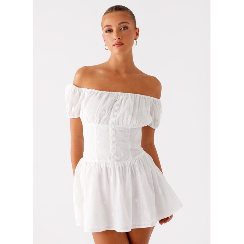 Anthem Cotton Mini Dress – Ivory Ivory US 0