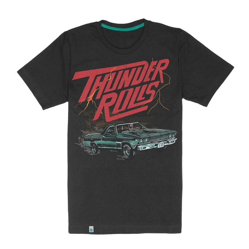 Thunder Rolls T-Shirt Vintage Black X-Small