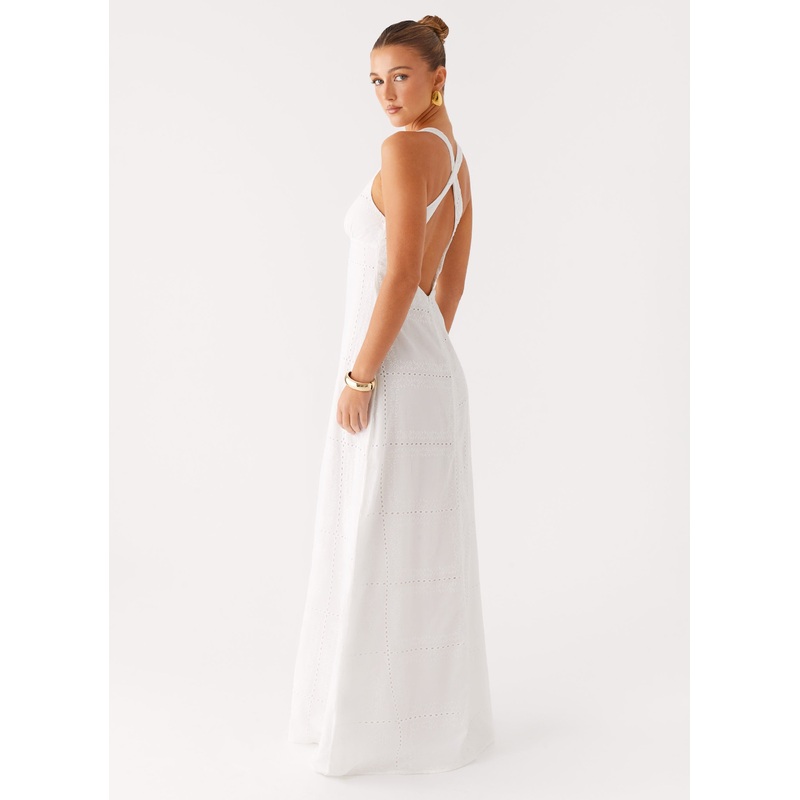 Kiana Halter Maxi Dress – White White US 0