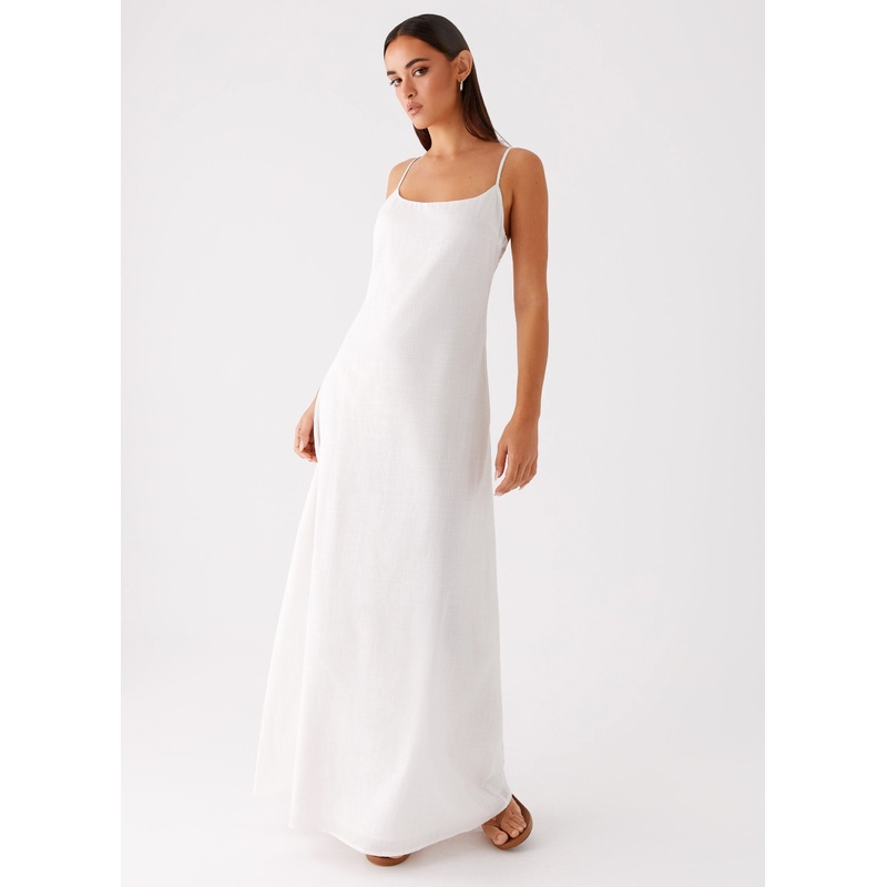 Madeleine Scoop Neck Maxi Dress – Off White Off White US 0