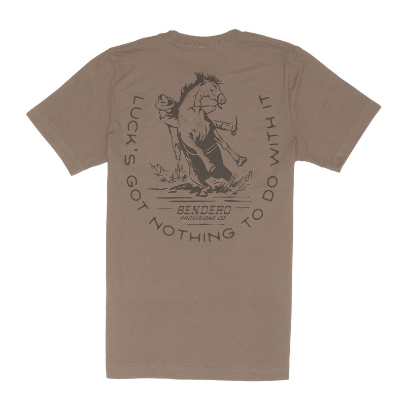 No Luck T-Shirt Light Brown X-Small