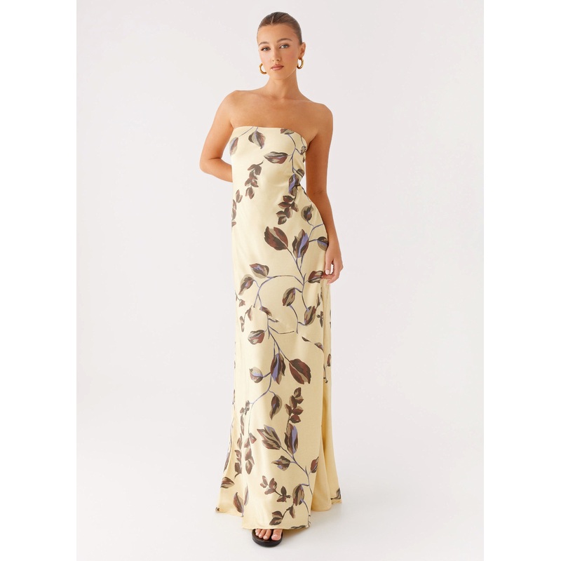 Alisa Strapless Maxi Dress – Buttercream Bliss Buttercream Bliss US 0