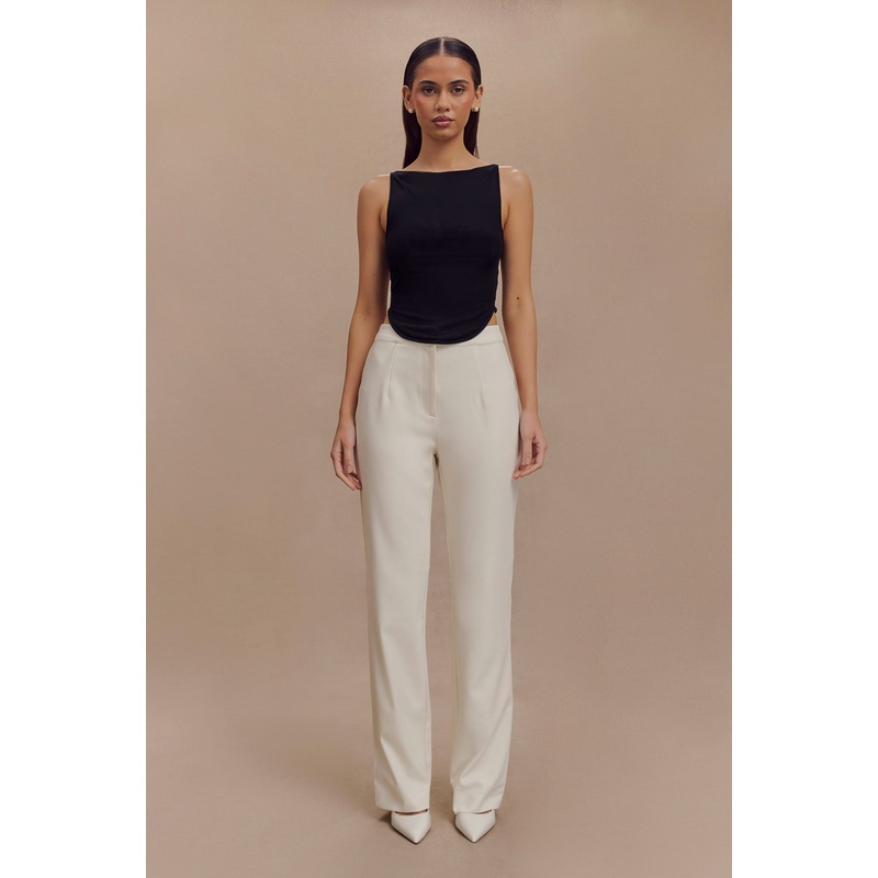 Allanah Straight Leg Pant – Ivory XXS