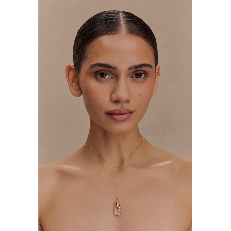 Augusta Teardrop Pendant Necklace – Gold One Size