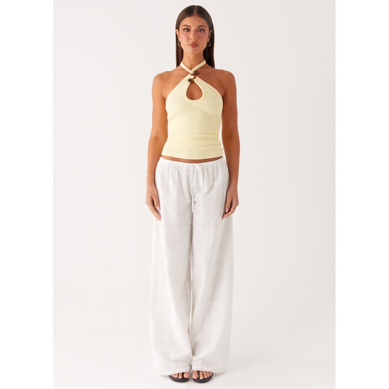 Bille Low Rise Pants – White White US 0