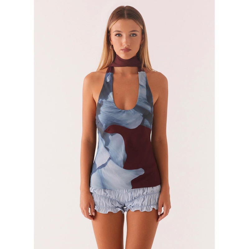 Catarina Halter Top – Maroon Print Maroon Print US 0