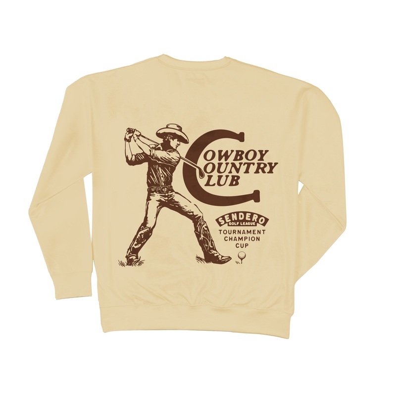 Cowboy Country Club Sweatshirt Cream X-Small