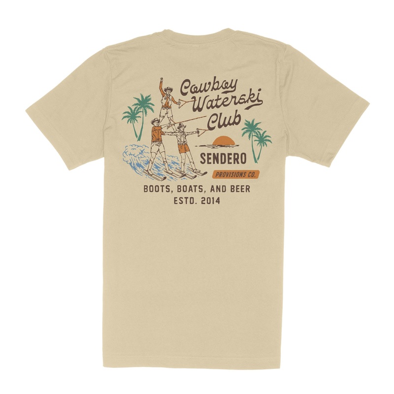 Cowboy Waterski Club T-Shirt Cream X-Small