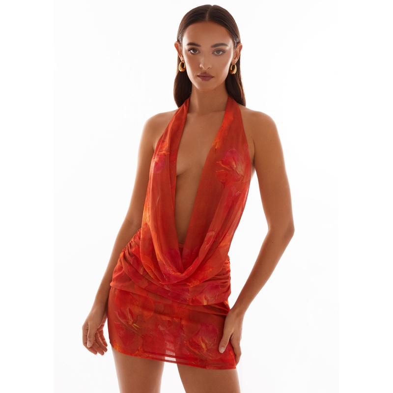 Elysia Chiffon Mini Dress – Amber Amber US 0