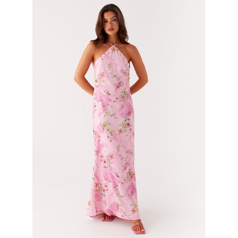 Pascal Maxi Dress – Pink Floral Print Pink Floral Print US 0