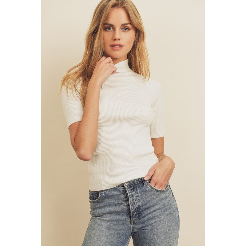Ribbed Top – Ivory Small Ivory