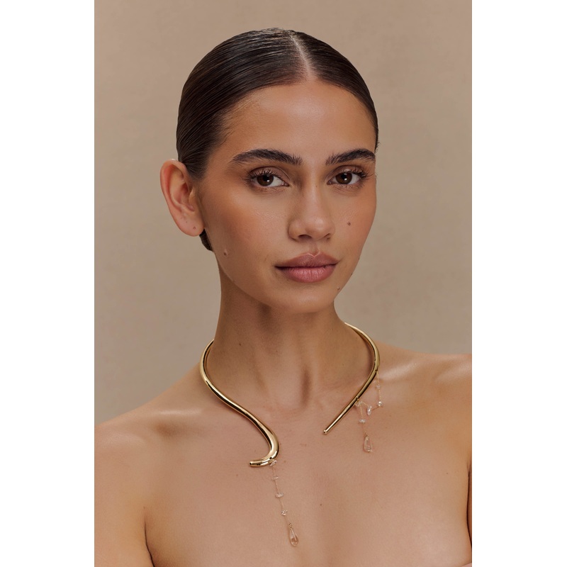 Azura Teardrop Necklace – Gold One Size