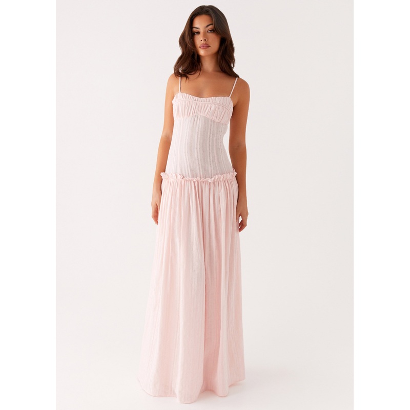 Jacinda Drop Waist Maxi Dress – Pink Pink US 0