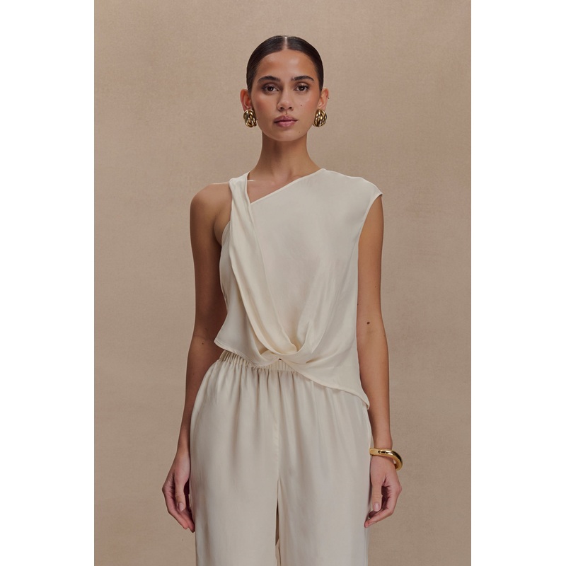 Violeta Asymmetric Top – Ivory XXS