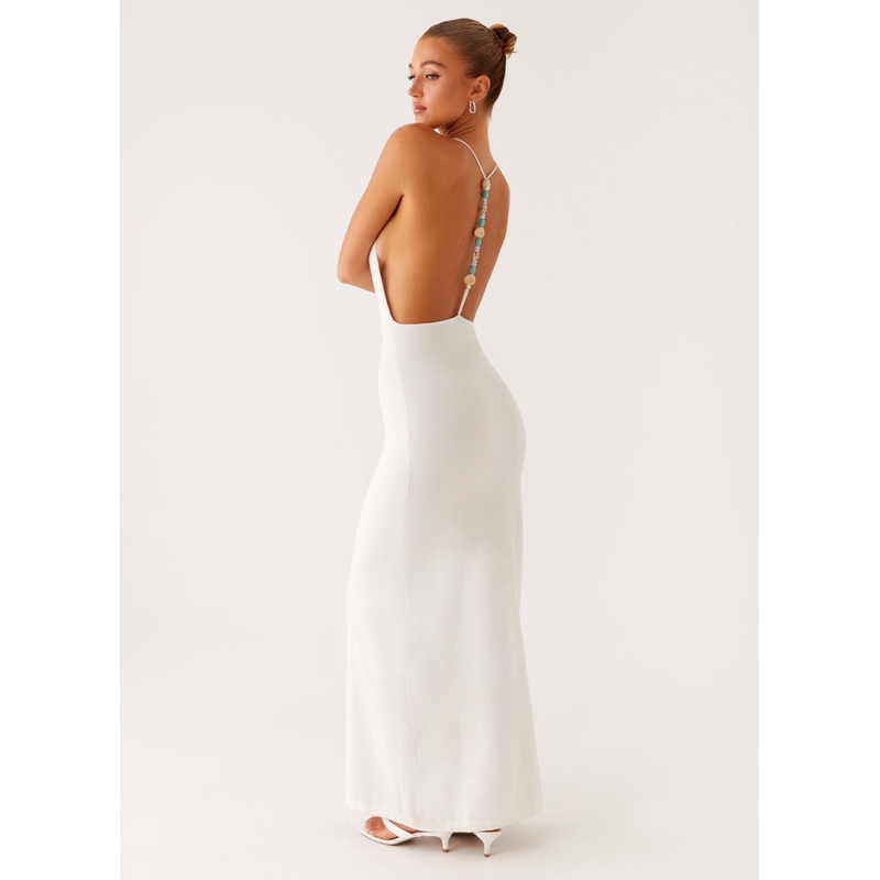 Yalina Knit Maxi Dress – Ivory Ivory XXS-XS
