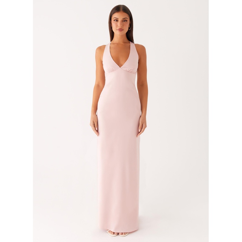 Desi Halterneck Maxi Dress – Pink Pink US 0